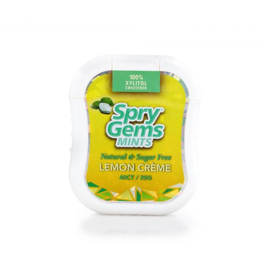 Natural Lemon Crème Xylitol Gems - 40ct